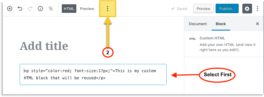 reusable block